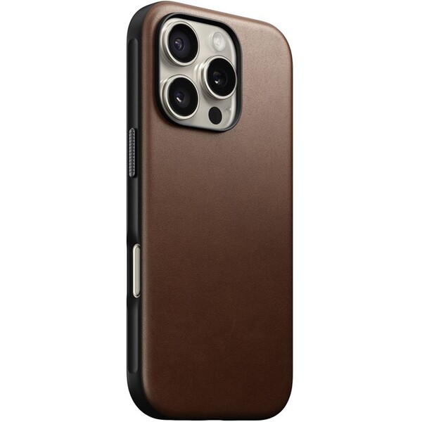 Nomad Modern Leather Case MagSafe iPhone 16 Pro hnědý