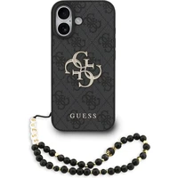 Guess PU 4G Metal Logo Strap kryt iPhone 17 černý - Pouzdra