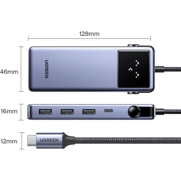 UGREEN Uno 7v1 USB-C Hub (120W) šedý - USB huby - Obrázek f82135d2b5144e4fb6ee490dda847f27