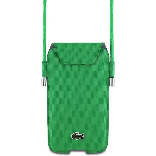 Lacoste PVC Iconic Petit Pique pouzdro na telefon XL zelené