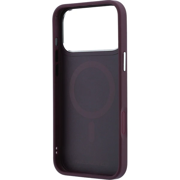 Karl Lagerfeld PU Grained K&CH Heads Ring Stand Magsafe kryt iPhone 18 Pro Max vínový - Pouzdra - Obrázek f8863e2c986b4161bbda9b49f9b97522