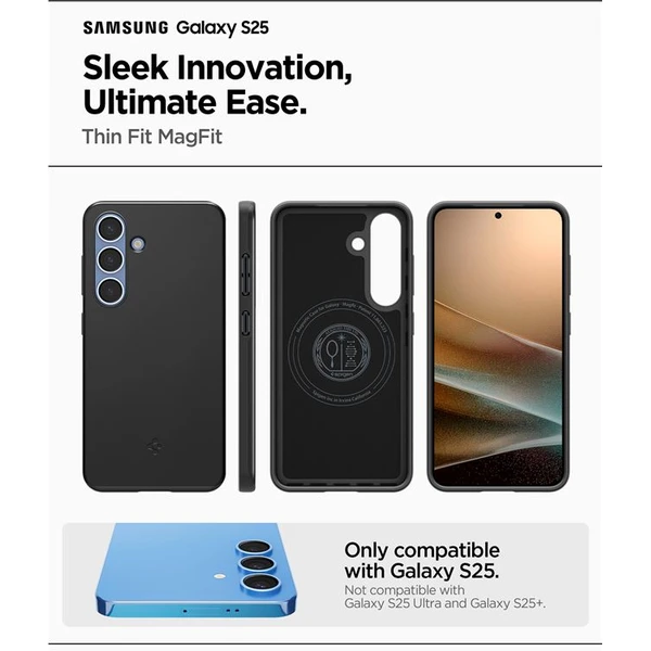 Spigen Thin Fit MagSafe kryt Samsung Galaxy S25 černý - Pouzdra - Obrázek f8bda8b08e034ae7a2d835dfd6af6e96