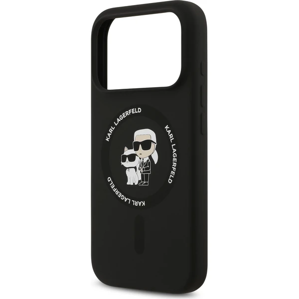 Karl Lagerfeld Liquid Silicone Karl and Choupette MagSafe kryt iPhone 18 Pro Max černý - Pouzdra - Obrázek f9165a42828d4501b558a26bd7d09a2d