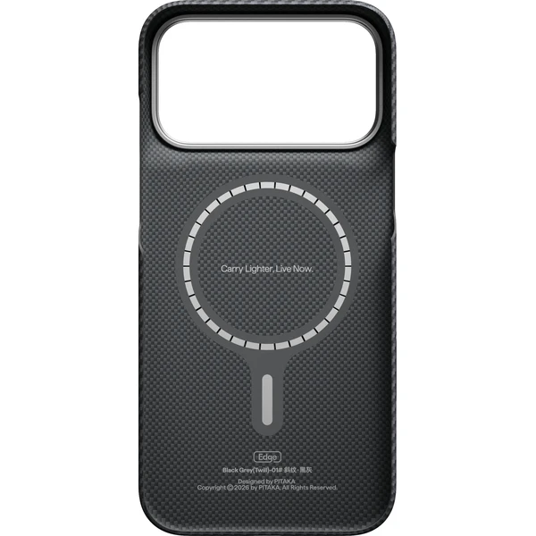 Pitaka Edge Case MagSafe kryt iPhone 18 Pro Max Black/Grey Twill - Pouzdra - Obrázek f976a5958d5f436588612660155bf9ce