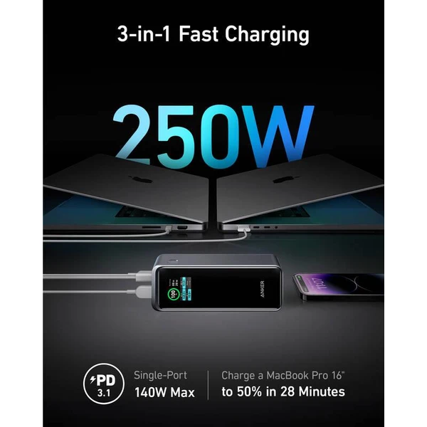 Anker powerbanka Prime 27650mAh, 250W černá - Powerbanky - Obrázek f987f68e6bf14e658ad517c07eddeb72