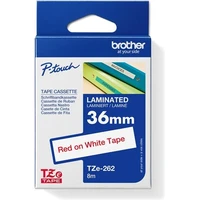 Brother TZe-262 páska červená na bílém 36 mm - Pásky pro štítkovače