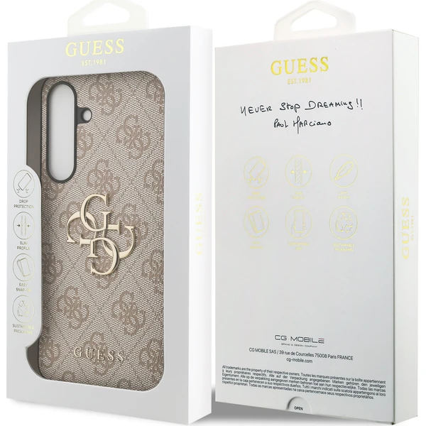 Guess PU 4G Metal Logo Zadní Kryt pro Samsung Galaxy S25 FE růžový - Pouzdra - Obrázek fa1820339fc54fd2ba22b5c2751f3f22