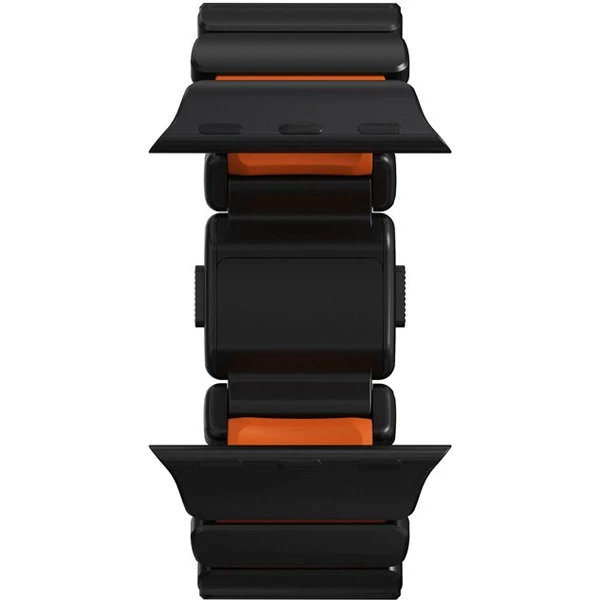 Nomad Stratos Band FKM řemínek Apple Watch 45/46/49mm Black Titanium/Ultra Orange - Řemínky - Obrázek fa309e101393423bb0a5c3f60e4014ec