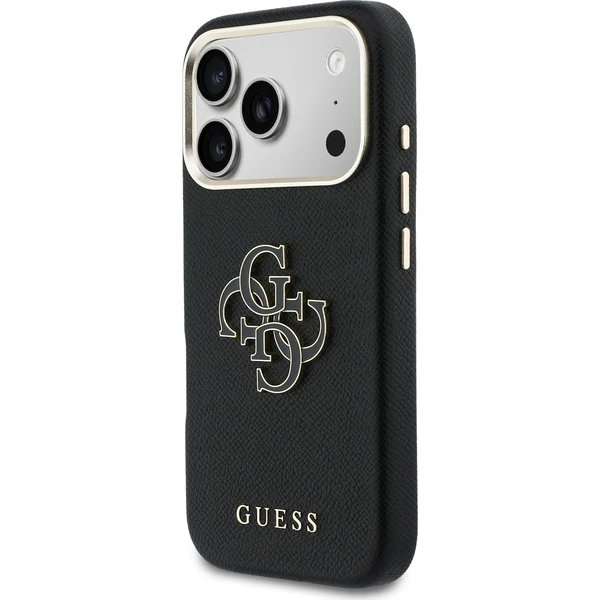 Guess PU Resin Logo kryt iPhone 17 Pro Max černý - Pouzdra - Obrázek fa37e1c0c67249f3a3fb76e2a9148897