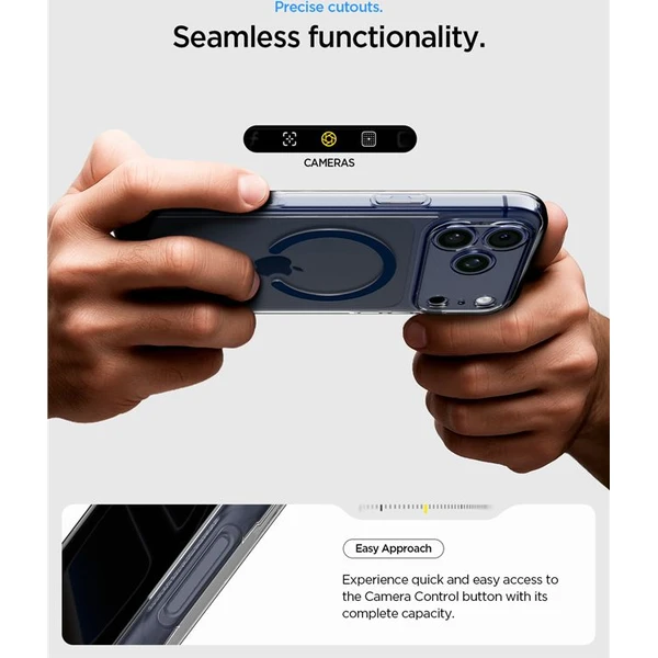 Spigen Ultra Hybrid MagSafe kryt iPhone 17 Pro Max clear deep blue - Pouzdra - Obrázek fa57dd23205e4a8d903b7d12943538d4