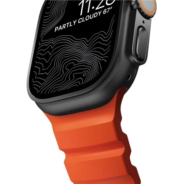 Nomad Rocky Point Band řemínek Apple Watch 49/45/44/42mm černý/oranžový - Řemínky - Obrázek fb0620dc32734e7cb21ab8ea83e81b67