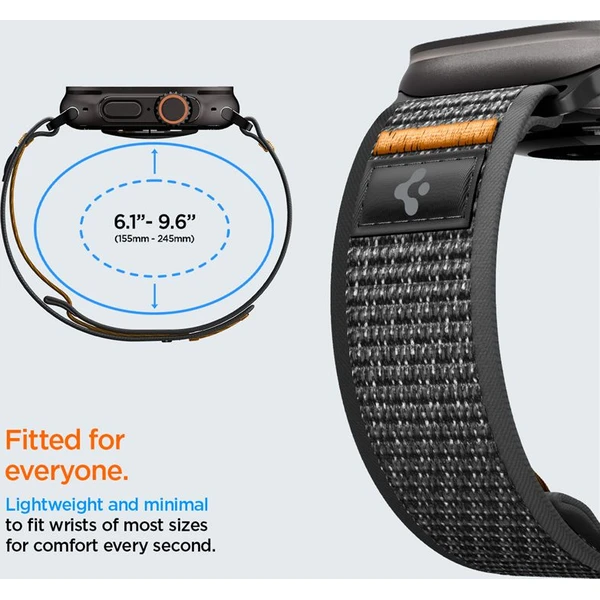 Spigen Athlex Air 2 Active řemínek Apple Watch 49/46/45/44mm černý/oranžový - Řemínky - Obrázek fb13881e8863414fa371730cf001a027