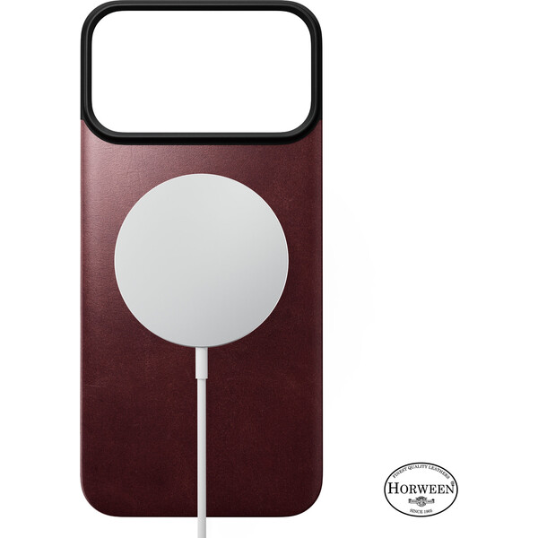 Nomad Magnetic Leather Back (Horween) MagSafe kožený kryt iPhone 18 Pro Max Burgundy - Pouzdra - Obrázek fb93caee3a0a46168c49acb73f9c22b1