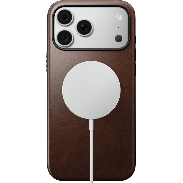 Nomad Modern Leather (Horween) MagSafe kožený kryt iPhone 17 Pro Max/18 Pro Max Rustic Brown - Pouzdra - Obrázek fbaf55544aab441f9b660cbe00e01446