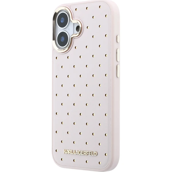 Karl Lagerfeld PU Perforated Gold Dots MagSafe kryt iPhone 17 růžový - Pouzdra - Obrázek fbc76b8f258e4ba8bb93a76925fb4892