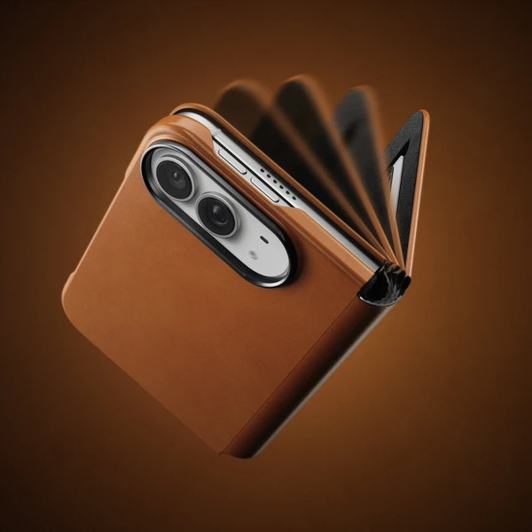 Nomad Traditional Leather Folio (Horween) MagSafe kožené pouzdro iPhone Duo sedlová hnědá - Pouzdra - Obrázek fbe42a867c1b4c8bbc8065228f8c76a2