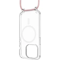 FIXED MagPure Neck kryt s růžovou šňůrkou na krk pro Apple iPhone 16 Pro Max - Pouzdra