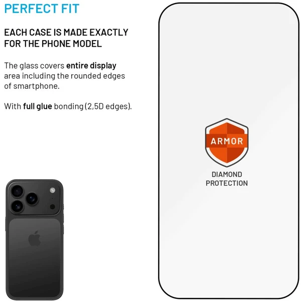 FIXED Armor 2,5D sklo s Anti-dust a AR vrstvou Apple iPhone 17 Pro černé - Ochranné folie a skla - Obrázek fbee2bd02ef84cbfaa7f05dda2e4656e