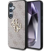 Guess PU 4G Metal Logo kryt Samsung Galaxy S25+ růžový - Pouzdra