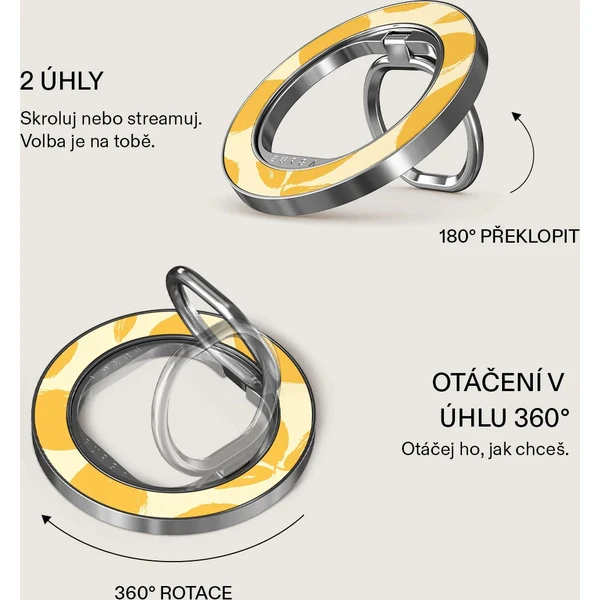 Burga Magnetic Ring držák Lemon Tart stříbrný - Držáky - Obrázek fc0c1fd1581b4ab88589fdcf9b84e633