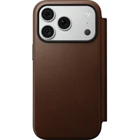 Nomad Modern Leather Folio MagSafe kožené pouzdro iPhone 17 Pro/18 Pro Brown - Pouzdra
