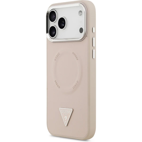 Guess PU Leather Triangle Logo MagSafe kryt iPhone 17 Pro růžový - Pouzdra - Obrázek fc1cf15753e144fbb963c188b4ba26f2