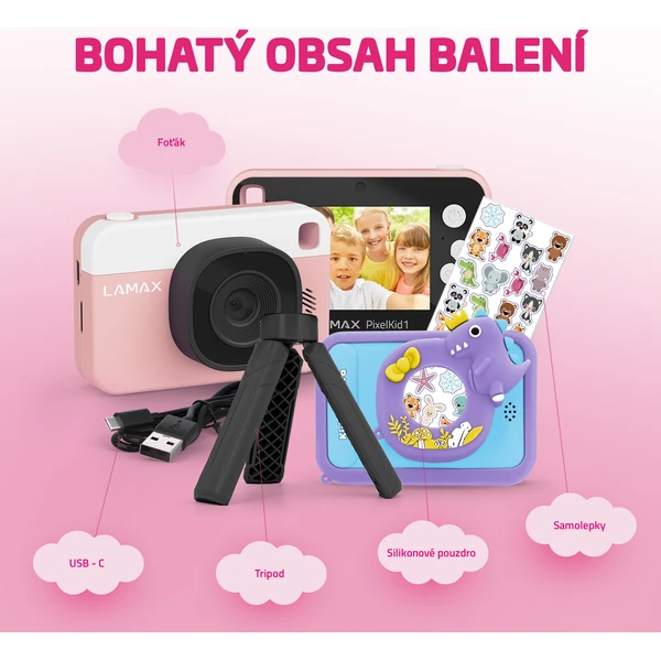 LAMAX PixelKid1 dětský fotoaparát růžový - Fotoaparáty - Obrázek fc2efd0a305e4027bb5205c7d327299a
