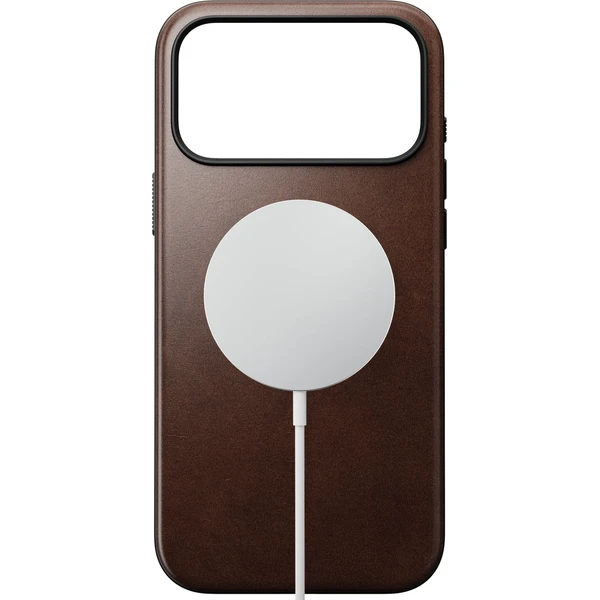 Nomad Modern Leather (Horween) MagSafe kožený kryt iPhone 18 Pro Max Rustic Brown - Pouzdra - Obrázek fc70a7c1748c4ef4b7edda93f4b7637b