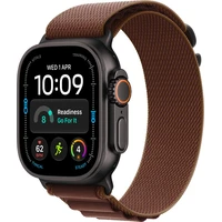 Apple Watch Ultra 4 49mm Černý titan s burgundsky červeným Alpským tahem M - Chytré hodinky