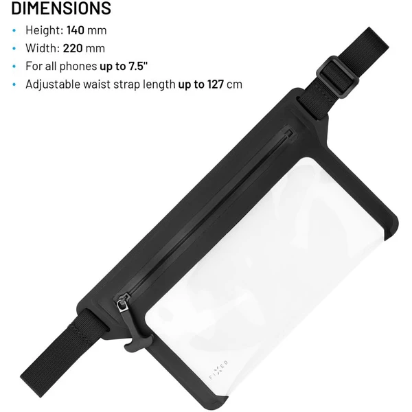 FIXED Dry Belt voděodolné pouzdro okolo pasu černé - Pouzdra - Obrázek fca2f8f00b254c2cb43408b26525cd48