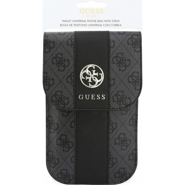 Guess PU 4G Stripe Metal Logo taška na telefon černá - Pouzdra - Obrázek fca92e30963c45a5b91a691c5c870b48