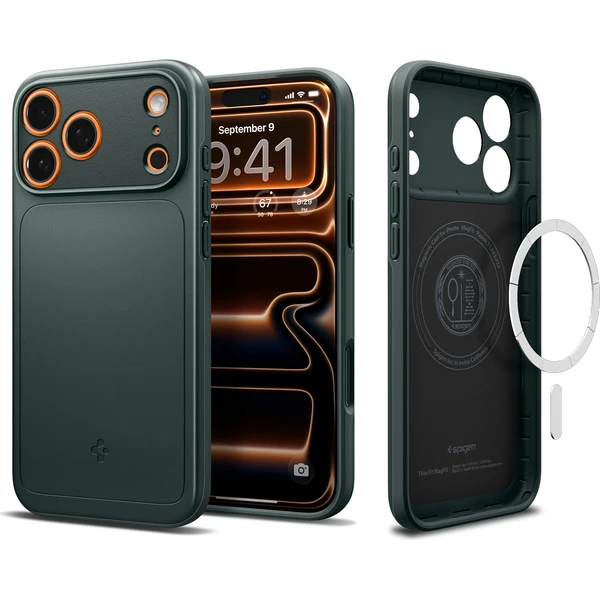 Spigen Thin Fit MagSafe kryt iPhone 18 Pro/17 Pro abyss green - Pouzdra - Obrázek fd07491719774af6838b87c6eb05424a