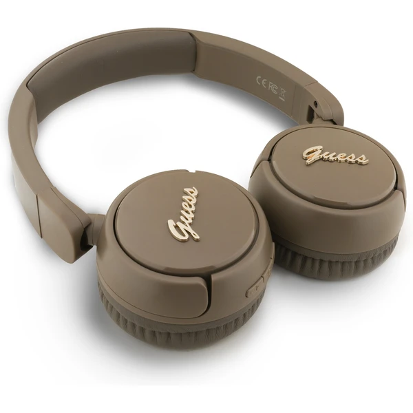 Guess Script Metal Logo bezdrátová sluchátka hnědá - Sluchátka - Obrázek fd16a84686284a8abddf4028d5c9699a