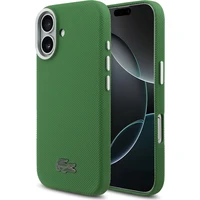 Lacoste Iconic Petit Pique Metal Logo MagSafe kryt iPhone 17 zelený - Pouzdra