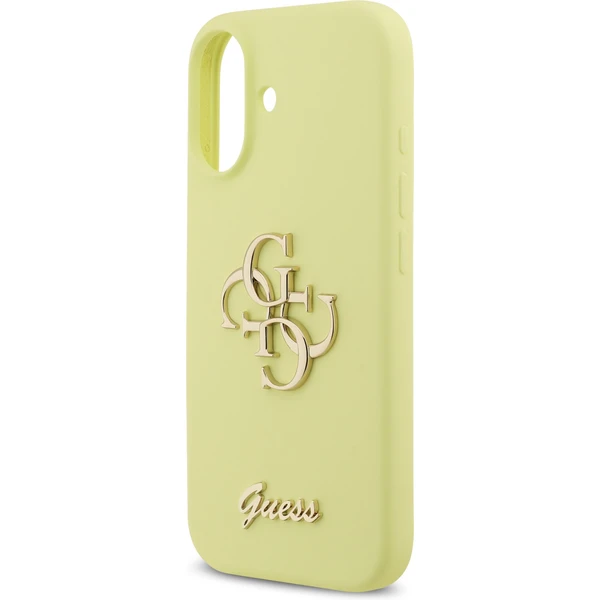Guess Liquid Silicone 4G Metal Logo kryt iPhone 17 žlutý - Pouzdra - Obrázek fda1d833031a44d78df8b523491d1529