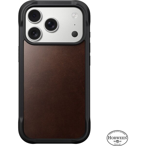 Nomad Rugged Leather Case (Horween) MagSafe kožený kryt iPhone 17 Pro Rustic Brown
