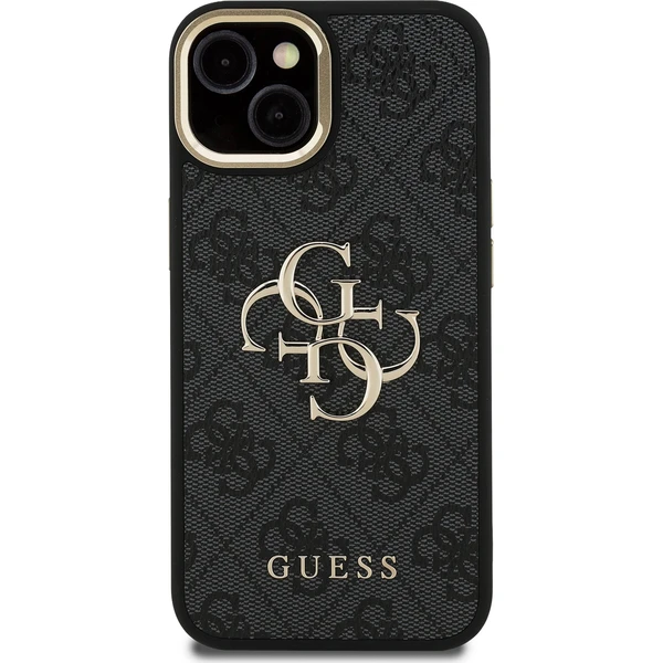 Guess PU 4G Metal Logo Stand Camera Frame kryt iPhone 13 černý - Pouzdra - Obrázek fdd8f295d61c41afa6645b8b1a8bb280