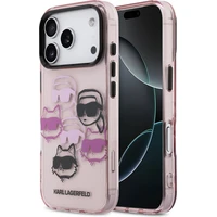 Karl Lagerfeld IML Multi K&CH Heads Zadní Kryt pro iPhone 17 Pro růžový - Pouzdra