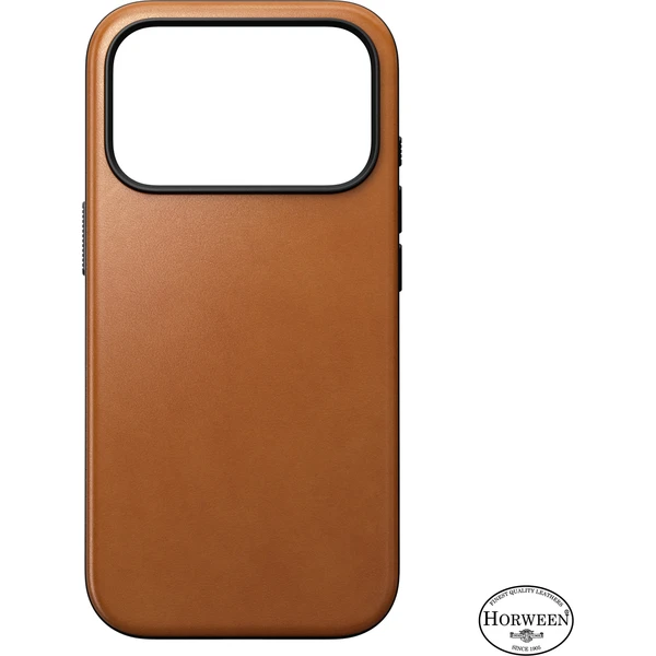 Nomad Modern Leather (Horween) MagSafe kožený kryt iPhone 18 Pro Saddle - Pouzdra - Obrázek fdfe9223d6894b51971d9e30efeb74ed