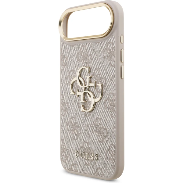 Guess PU Leather 4G Metal Logo Gold Frame kryt iPhone Air růžový - Pouzdra - Obrázek fe048cb59944423497927dab99a4aac0