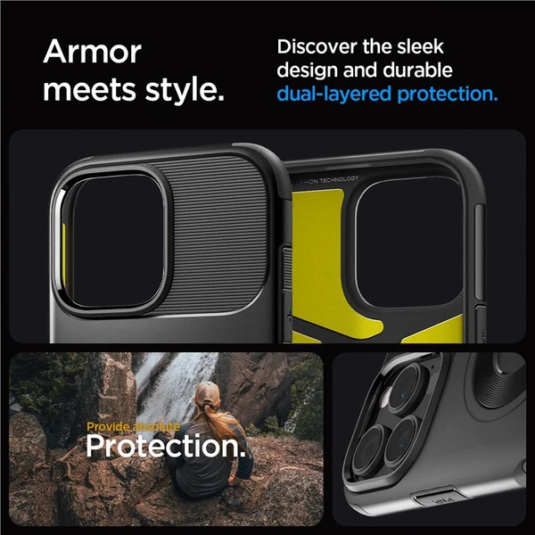 Spigen Slim Armor MagSafe kryt iPhone 16 Pro black - Pouzdra - Obrázek fe0cad2481b6493bb801a692807aec50