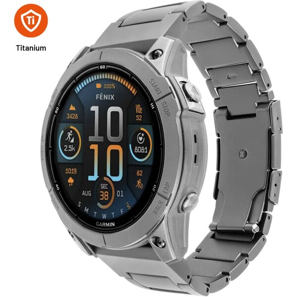 FIXED Titanium Strap titanový řemínek Garmin QuickFit 22mm, přírodní titan