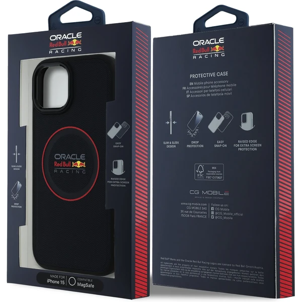 Oracle Red Bull Racing PU Leather Red Ring MagSafe kryt iPhone 15 modrý - Pouzdra - Obrázek fe1e091c568249b28b79d806d54d68fa