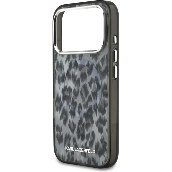 Karl Lagerfeld IML Leopard MagSafe Zadní Kryt pro iPhone 17 Pro šedý - Pouzdra - Obrázek fe21aa41fd5b414383d7504115fe7dd7