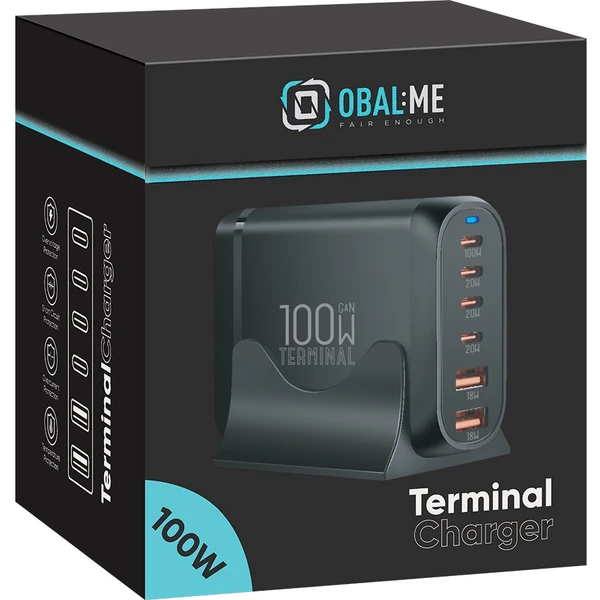 OBAL:ME Terminal GaN Stolní nabíječka 4C2A 100W černá - Nabíječky - Obrázek fe2698c6d38e498590718d4014c6dc59