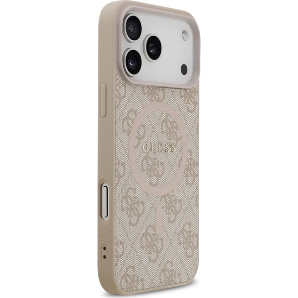 Guess PU Leather 4G Colored Ring MagSafe Zadní Kryt pro iPhone 17 Pro Max růžový - Pouzdra - Obrázek fe428ce14b9c46d8b2b6848cee674921