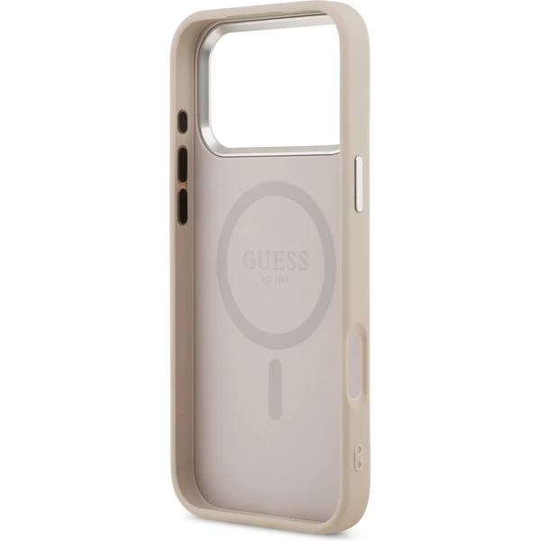 Guess PU Leather Triangle Logo MagSafe kryt iPhone 17 Pro Max růžový - Pouzdra - Obrázek fe5e8cead4924cd990a8960dcc42c475