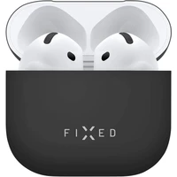FIXED Silky silikonové pouzdro pro Apple AirPods 4 černé - Pouzdra