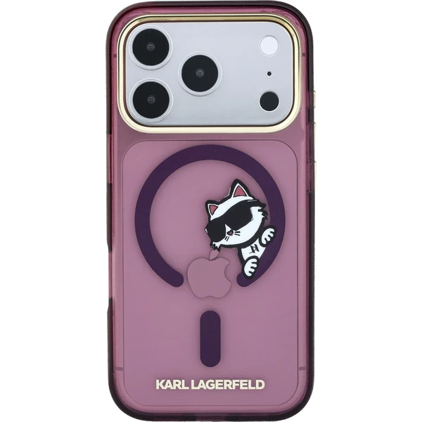 Karl Lagerfeld IML Choupette Peekaboo Magsafe kryt iPhone 18 Pro vínový - Pouzdra - Obrázek fe6e2f289e5a4bc2980b34ea5edfcd69
