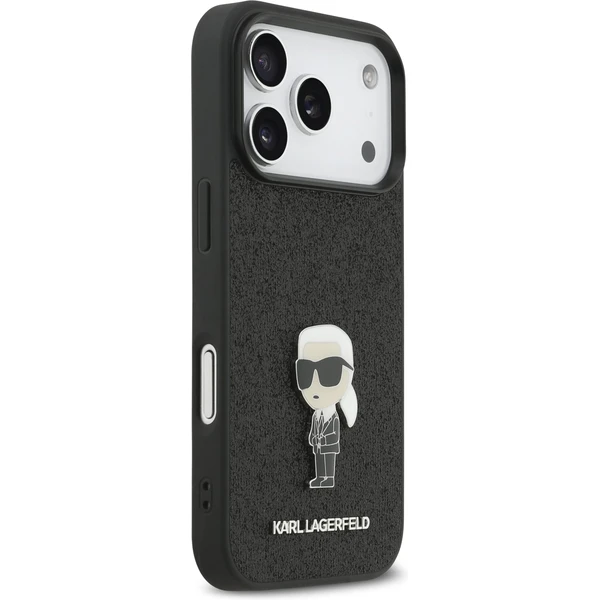 Karl Lagerfeld Fixed Glitter Metal Ikonik kryt iPhone 17 Pro černý - Pouzdra - Obrázek fe73a6b922574564b02ed578e5670895